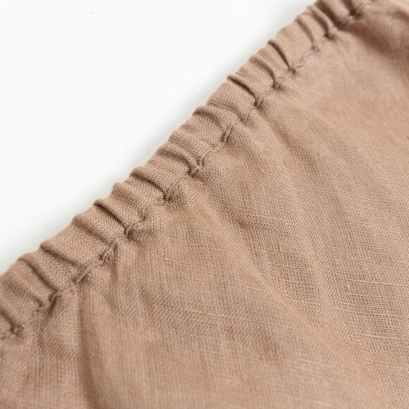 Baserange Dydine Skirt Linen Flared Maxi Ocular Brown Sheer Lagenlook - Picture 8 of 11